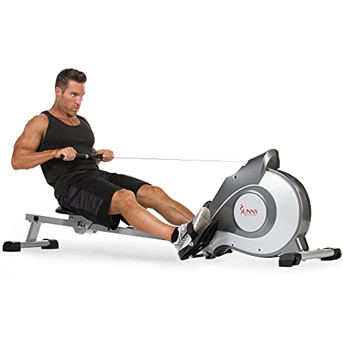 Sunny Health & Fitness Magnetic Rowing Machine Rower with LCD Moni...