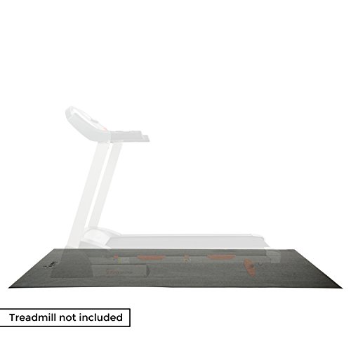 Sunny Health & Fitness Treadill Mat -Large - NO. 074-L, Black