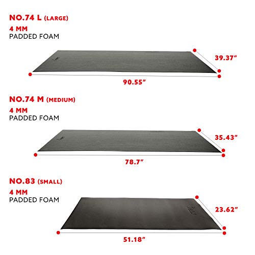 Sunny Health & Fitness Treadill Mat -Large - NO. 074-L, Black