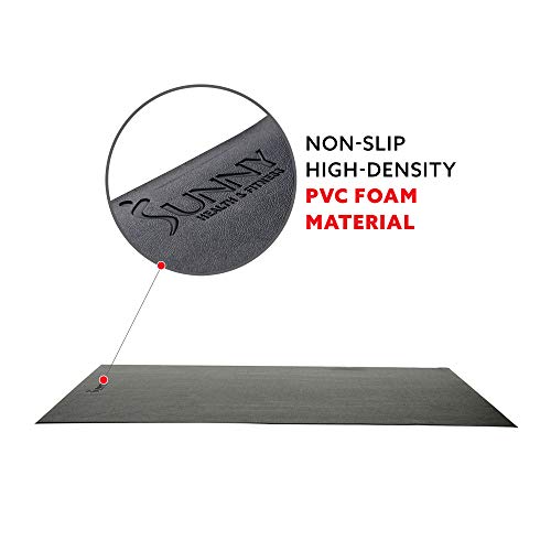 Sunny Health & Fitness Treadill Mat -Large - NO. 074-L, Black