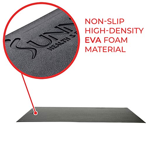 Sunny Health & Fitness Treadill Mat -Large - NO. 074-L, Black
