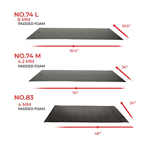Sunny Health & Fitness Treadill Mat -Large - NO. 074-L, Black