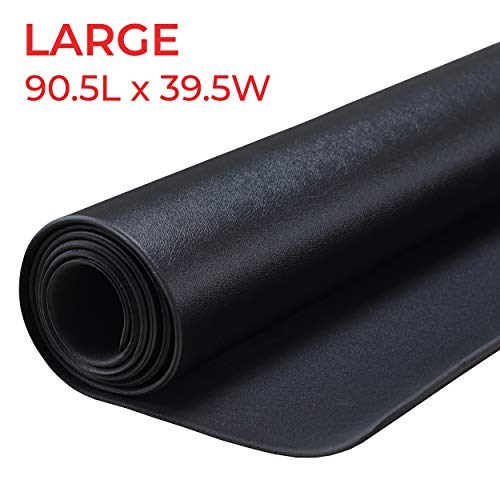 Sunny Health & Fitness Treadill Mat -Large - NO. 074-L, Black
