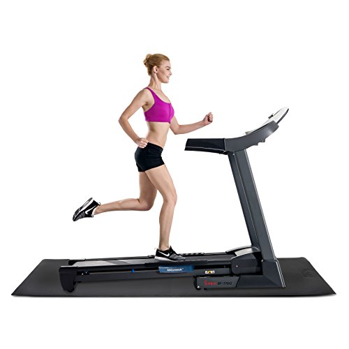 Sunny Health & Fitness Treadill Mat -Large - NO. 074-L, Black