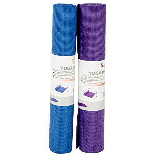 Sunny Health and Fitness Yoga Mat Blue, Model:31