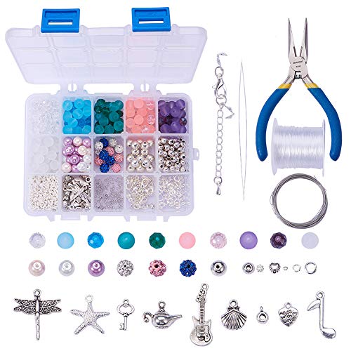 SUNNYCLUE 1 Box 650+ pcs Luxury Jewelry Making Kits Beaded Charm B...
