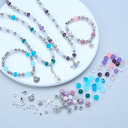 SUNNYCLUE 1 Box 650+ pcs Luxury Jewelry Making Kits Beaded Charm B...