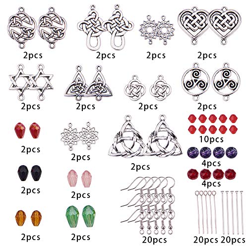 SUNNYCLUE 1 Box DIY 10 Pairs Celtic Knot Dangle Earring Making Kit...