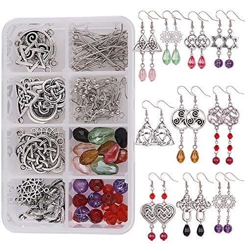 SUNNYCLUE 1 Box DIY 10 Pairs Celtic Knot Dangle Earring Making Kit...