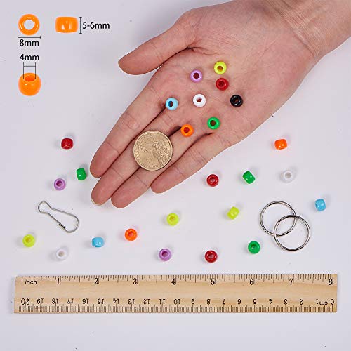 SUNNYCLUE 1 Box DIY 8 Pairs 620Pcs Bead Pets Kit Pony Beads Assort...