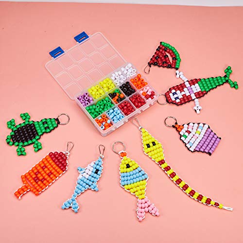 SUNNYCLUE 1 Box DIY 8 Pairs 620Pcs Bead Pets Kit Pony Beads Assort...