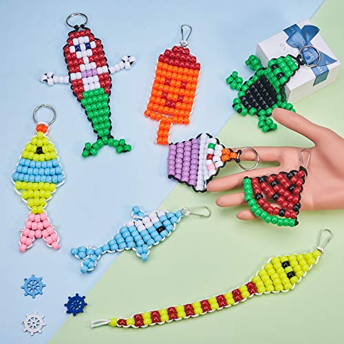 SUNNYCLUE 1 Box DIY 8 Pairs 620Pcs Bead Pets Kit Pony Beads Assort...