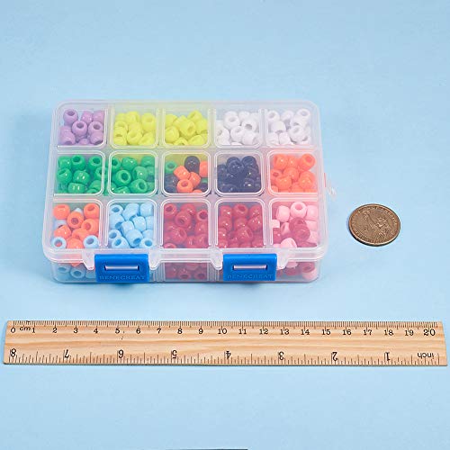 SUNNYCLUE 1 Box DIY 8 Pairs 620Pcs Bead Pets Kit Pony Beads Assort...