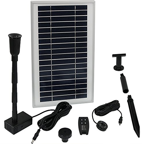 Sunnydaze Solar Powered Water Pump and Panel Kit with Battery Pack...