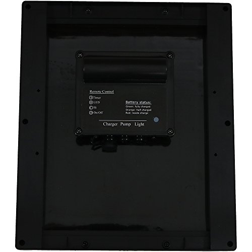 Sunnydaze Solar Pump and Solar Panel Kit with Battery Pack, Remote...