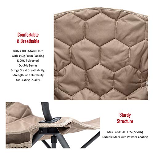 Sunnyfeel XL Oversized Camping Chair Heavy Duty Supports 500 LBS I...