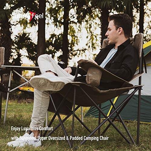 Sunnyfeel XL Oversized Camping Chair Heavy Duty Supports 500 LBS I...