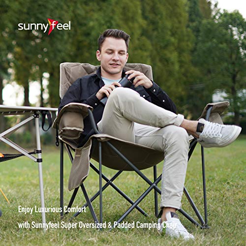 Sunnyfeel XL Oversized Camping Chair Heavy Duty Supports 500 LBS I...