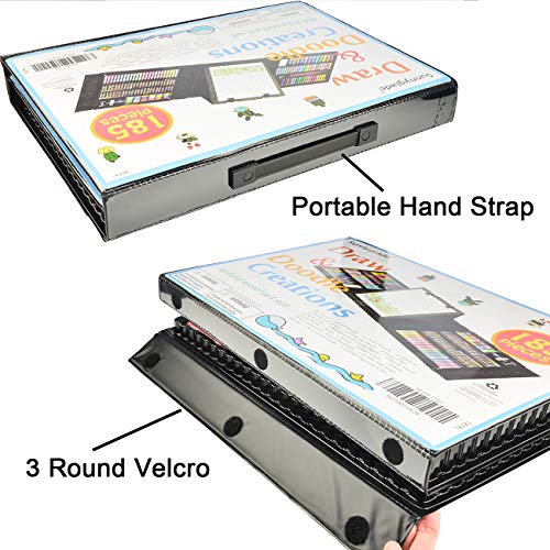 Sunnyglade 185 Pieces Double Sided Trifold Easel Art Set, Drawing ...