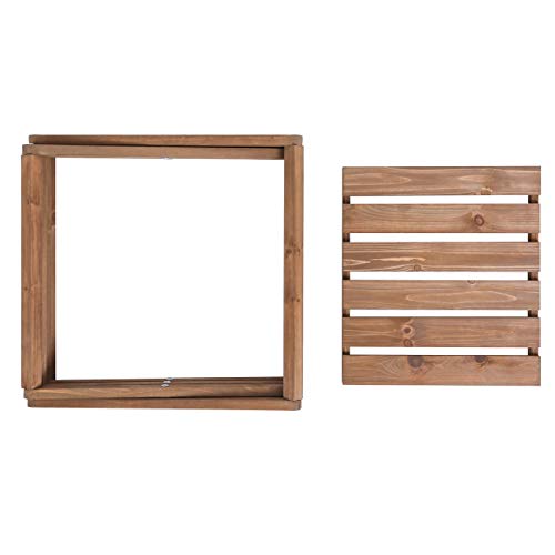 Sunnyglade 4-Tier Foldable Flower Rack Plant Stand Wood Shelf Mult...