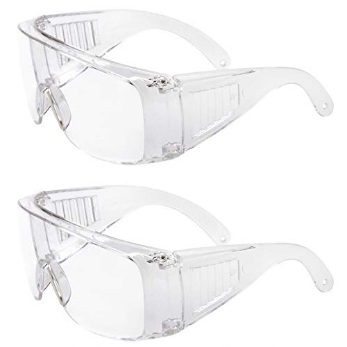 Protective Safety Glasses with Clear Anti-fog Lenses Transparent E...