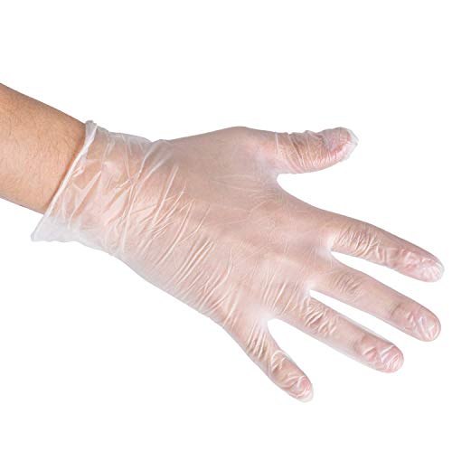 200 Disposable Vinyl Gloves, Non-Sterile, Powder-Free, Smooth Touc...