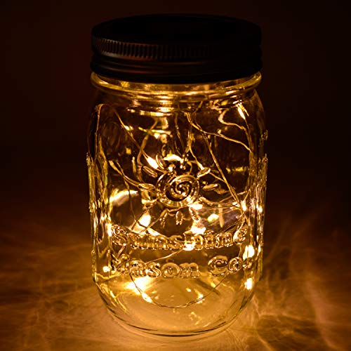 Sunshine Mason Co. Solar Mason Jar Fairy Firefly String Lights Reg...