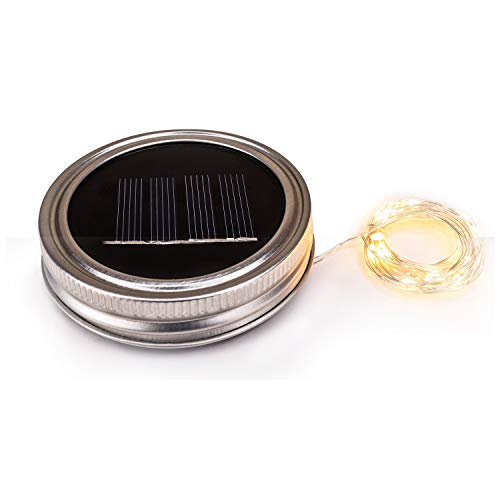 Sunshine Mason Co. Solar Mason Jar Fairy Firefly String Lights Reg...
