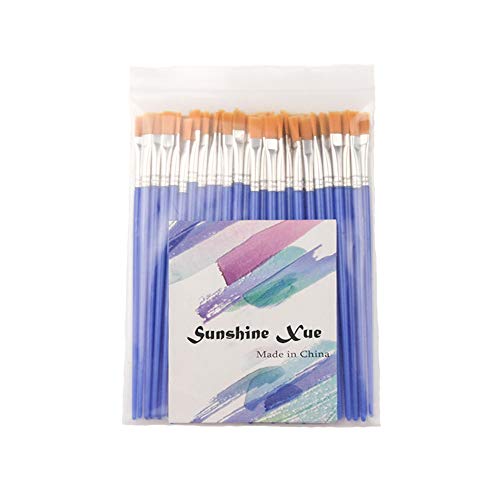 50 Pcs Pointed Round Brushes for Kids/Students/Starter/Teens ，Det...