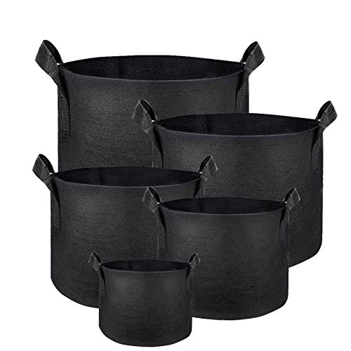 SunStream 5-Pack 10 Gallons Heavy Duty Thickened Nonwoven Fabric P...