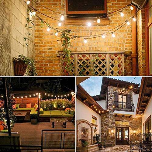 SUNTHIN 48FT LED Outdoor String Light with Shatterproof LED Filame...