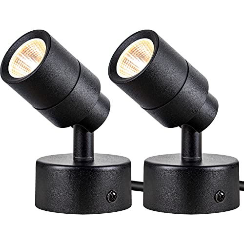 SUNVIE 2 Pack LED Spot Lights Indoor, 3W Up Lights Indoor Floor Sp...