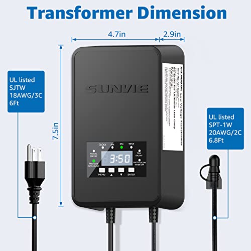 SUNVIE LED Landscape Lighting Kit Low Voltage Landscape Lights wit...