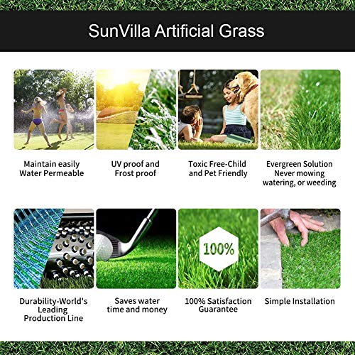 SunVilla SV6.5X10 Realistic Indoor/Outdoor Artificial Grass/Turf...