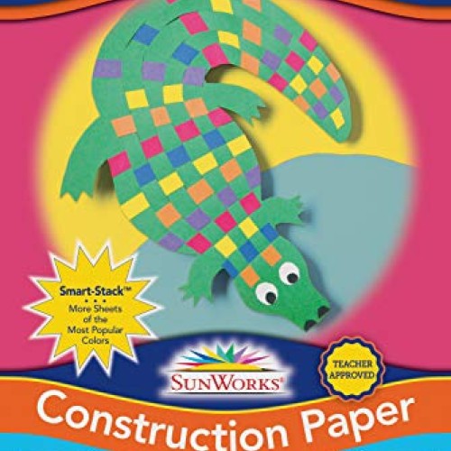 SunWorks 6526 Construction Paper, 11 Assorted Colors, 12 x 18, 1...