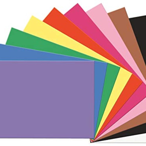 SunWorks Construction Paper, 10 Assorted Colors, 12 x 18, 100 S...