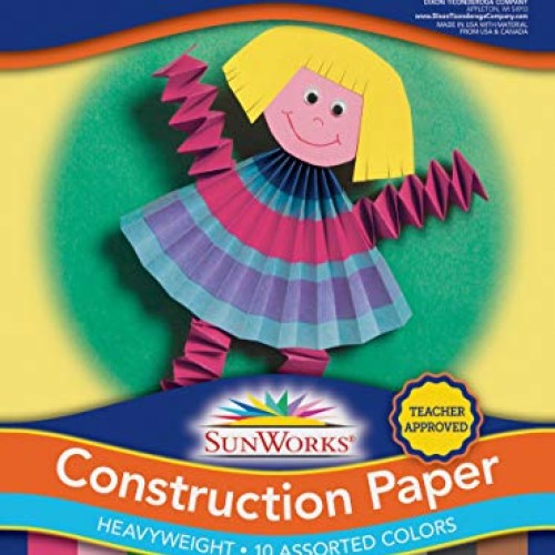 SunWorks Construction Paper, 10 Assorted Colors, 9 x 12, 300 Sheets