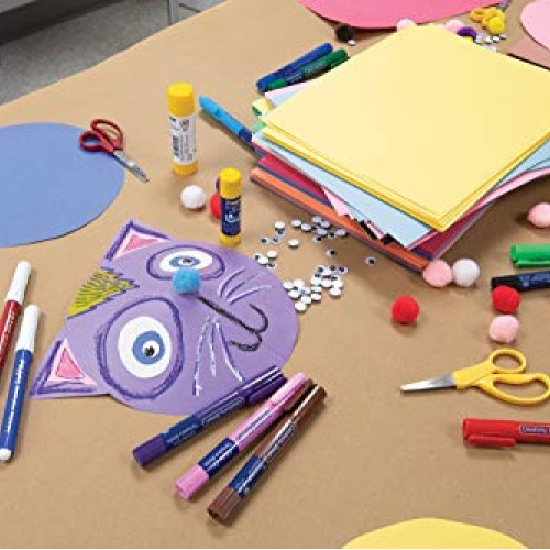 SunWorks Construction Paper, 10 Assorted Colors, 9 x 12, 500 She...