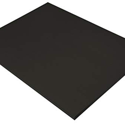 SunWorks Construction Paper, 58 lbs, 18 x 24, Black, 50 Sheets/Pac...
