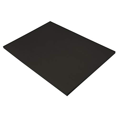 SunWorks Construction Paper, 58 lbs, 18 x 24, Black, 50 Sheets/Pac...