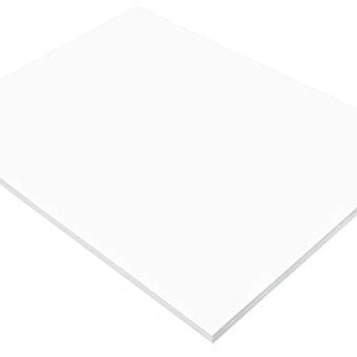 SunWorks Construction Paper, 58 lbs, 18 x 24, Bright White, 50 She...