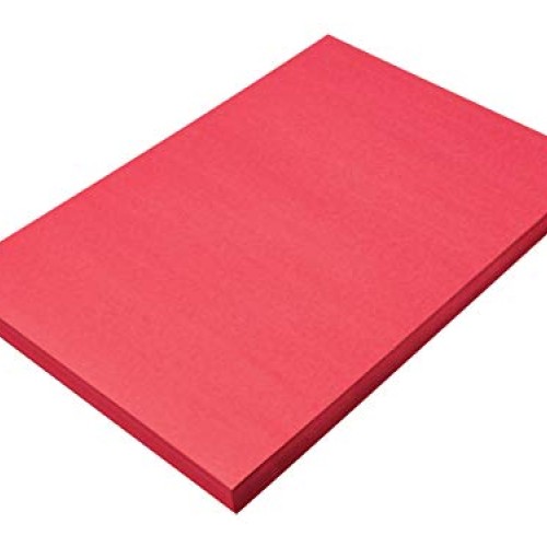 SunWorks Construction Paper, Holiday Red, 12 x 18, 100 Sheets
