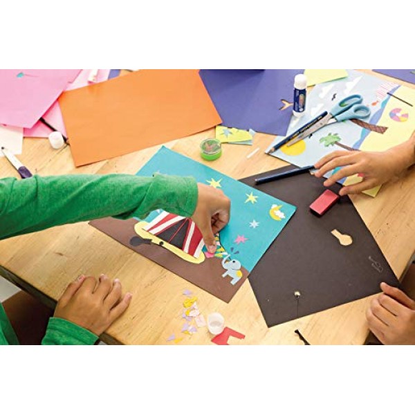 SunWorks Construction Paper Sampler, 12 Assorted Colors, 9 x 12,...