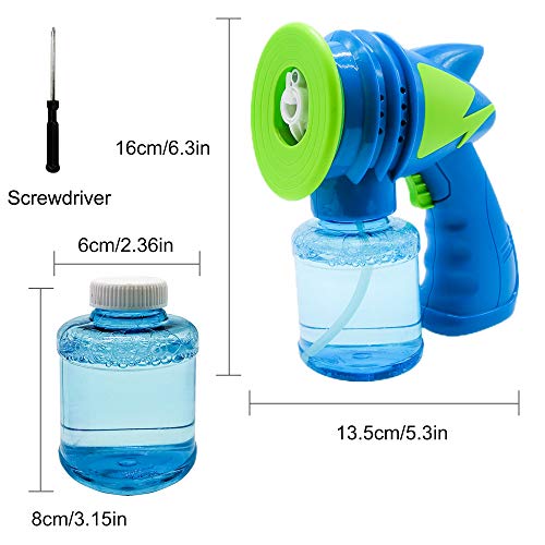 SUNYPLAY 2 Bubble with 2 Bottles of Bubble Solution, Automati...