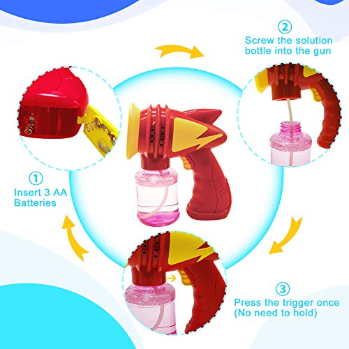 SUNYPLAY 2 Bubble with 2 Bottles of Bubble Solution, Automati...