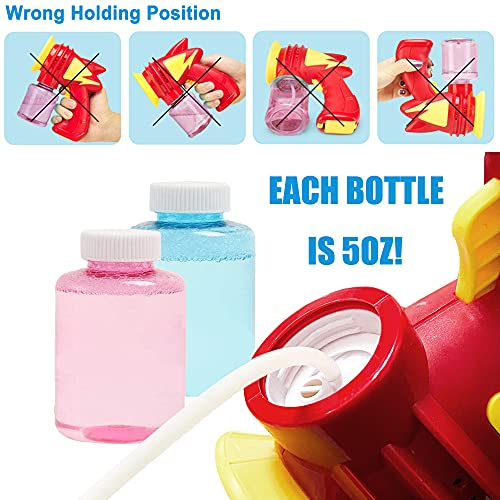 SUNYPLAY 2 Bubble with 2 Bottles of Bubble Solution, Automati...