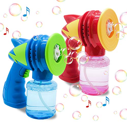 SUNYPLAY 2 Bubble with 2 Bottles of Bubble Solution, Automati...