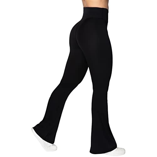 Sunzel Flare Leggings, Crossover Yoga Pants with Tummy Control, Hi...