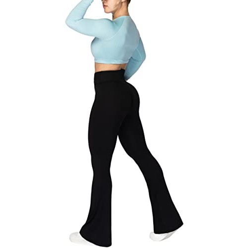 Sunzel Flare Leggings, Crossover Yoga Pants with Tummy Control, Hi...