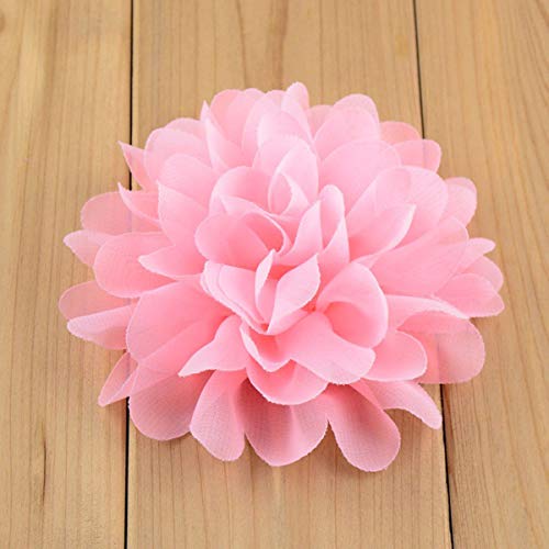 30PCS 4 Different Colors Handmade Chiffon Flowers for Women DIY F...